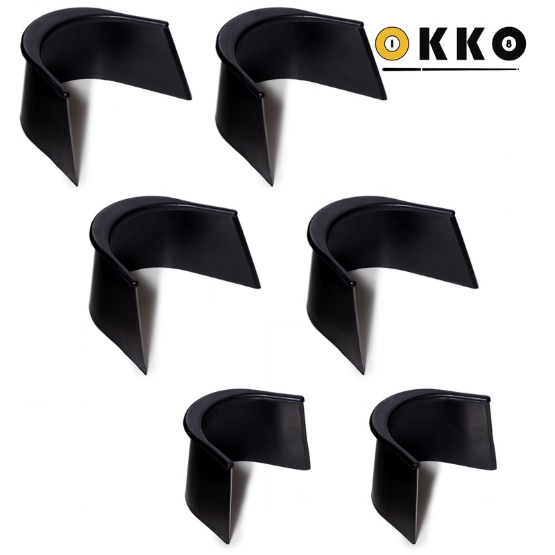 OKKO Pool Table Rubber Pocket Liners 3, Set of 6