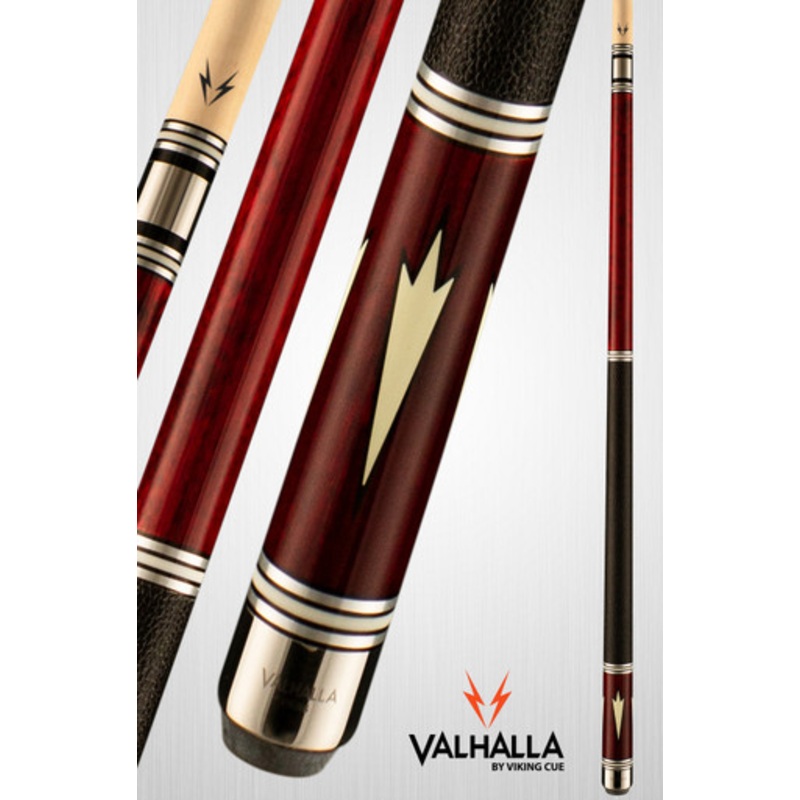 Valhalla VA902 Red Stain with Leather Wrap Cue