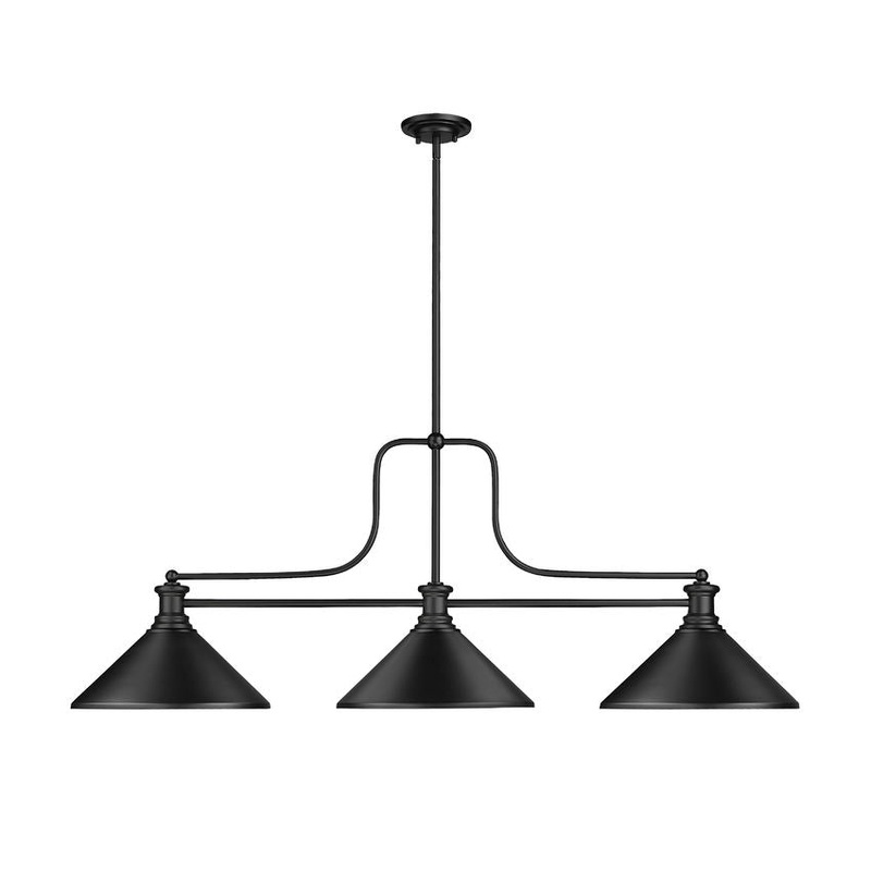 Z-Lite Melange Matte Black with Matte Black Shade