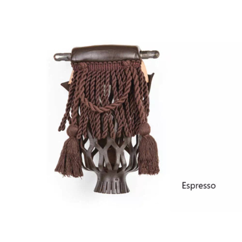 Leather Drop Pocket Set Espresso Fringe