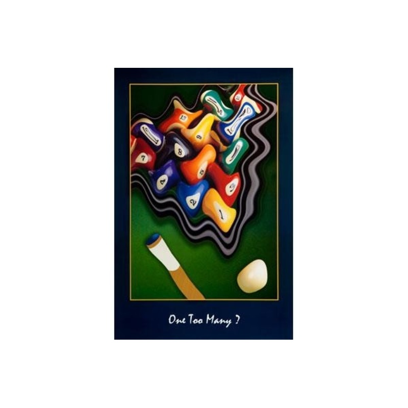 One Too Many? games room decor poster 61 x 92 cm
