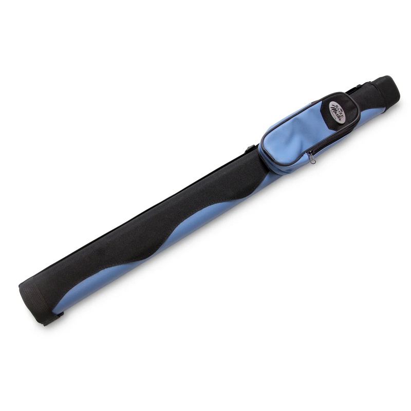 Oval Baize Master TRI TUBE hard tube case for centre jointed cue LIGHT BLUE