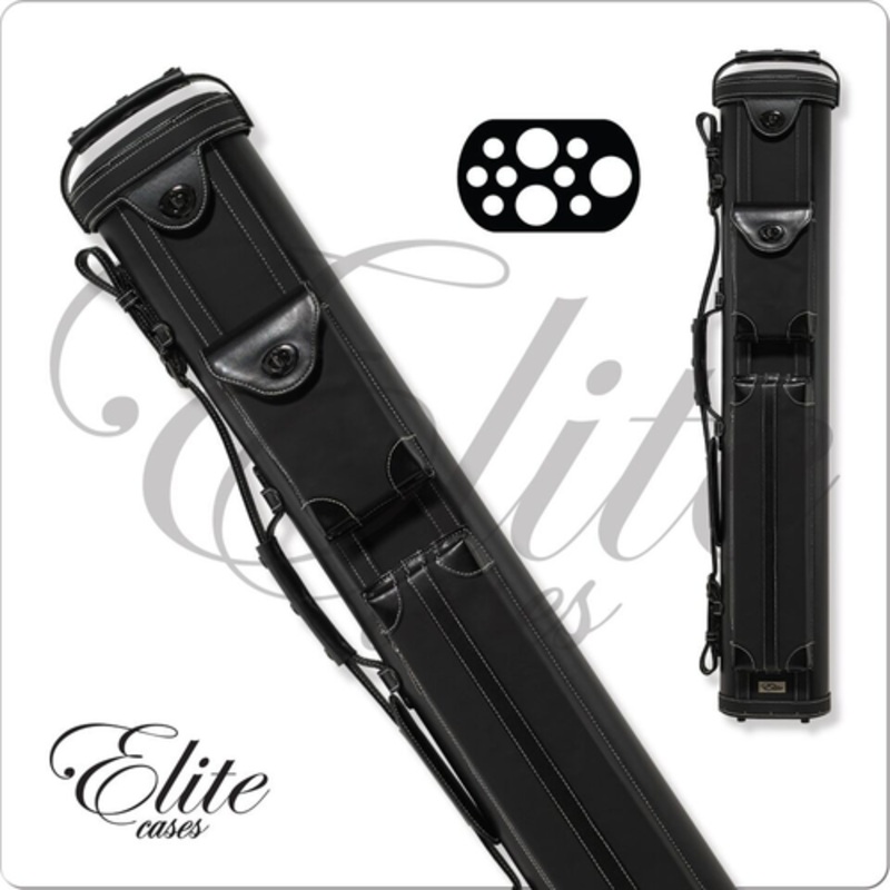 Elite ECV37 3×7 Vintage Black Leather Cue Case