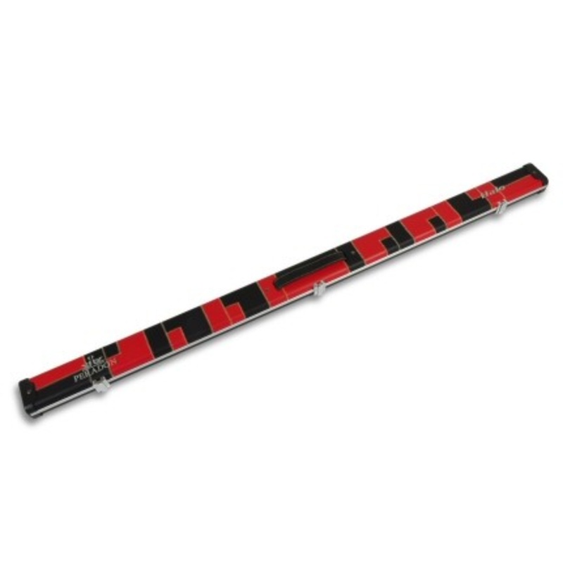Peradon HALO case for 3/4 jointed cue and extension BLACK/RED PATCH