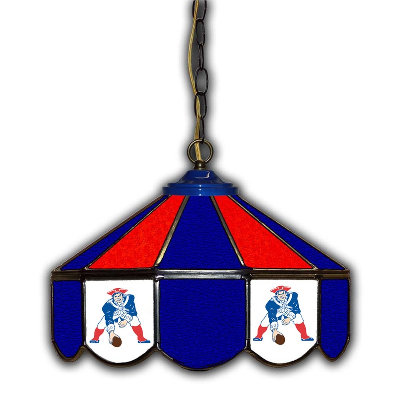 New England Patriots  14 Glass Pub Lamp
