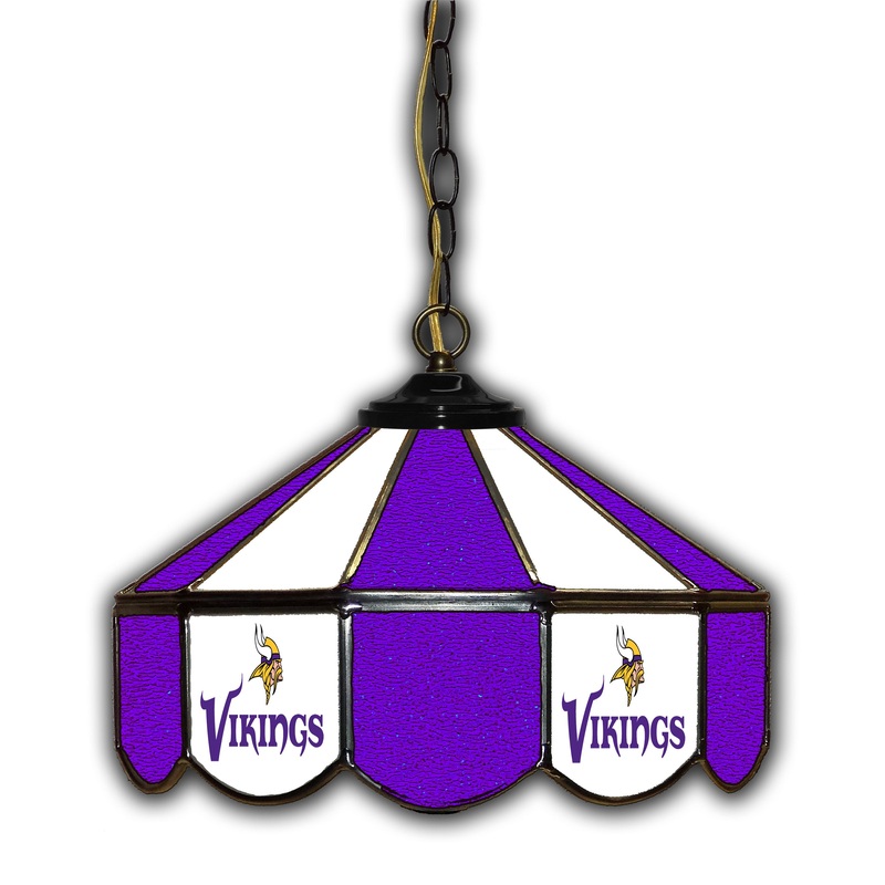 Minnesota Vikings  14 Glass Pub Lamp