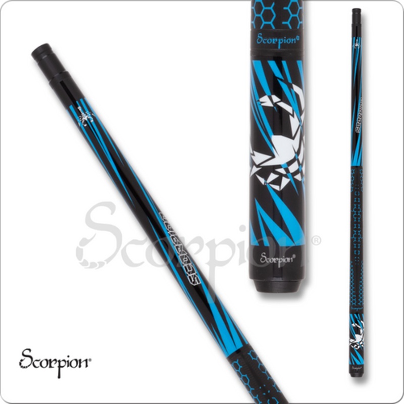 Scorpion SW30 Geo Blue – Tech Wrap Pool Cue