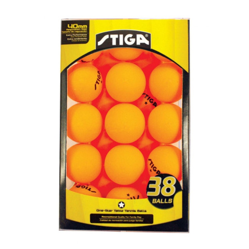 STIGA One-Star Orange Balls – 38pk