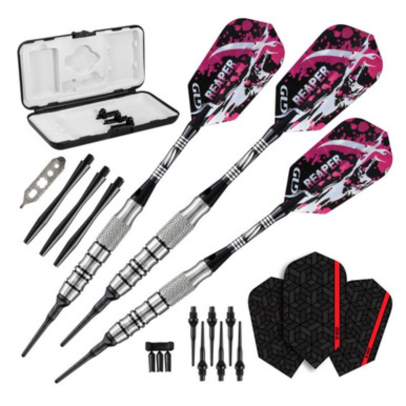 Great Lakes Dart Viper Grim Reaper Black Ring Soft Tip Darts 16g