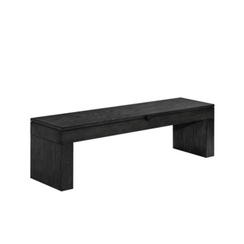 American Heritage Black Ash Dining Storage Bench