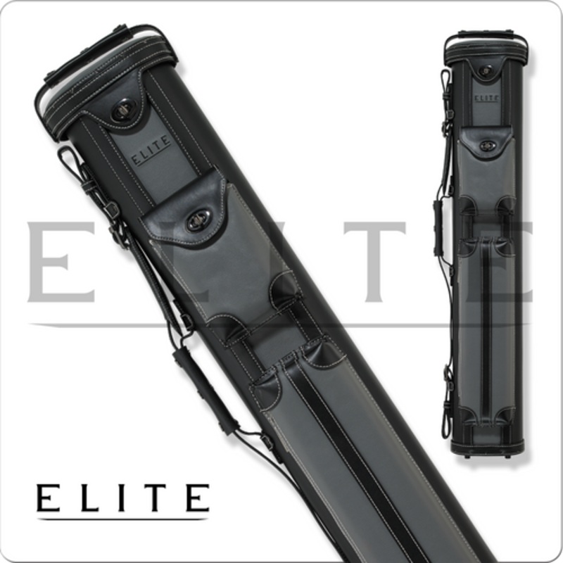 Elite ECV37 3×7 Vintage Black/Grey Leather Cue Case