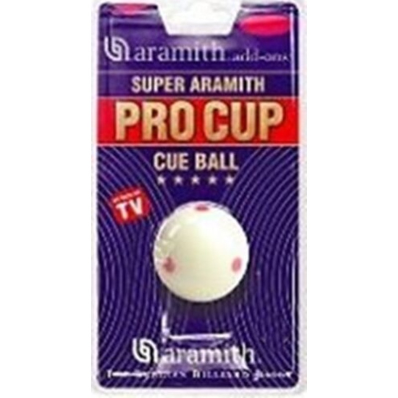 GENUINE ARAMITH PRO CUP cue ball for 9 ball American pool 2 1/4 RED Spots ball