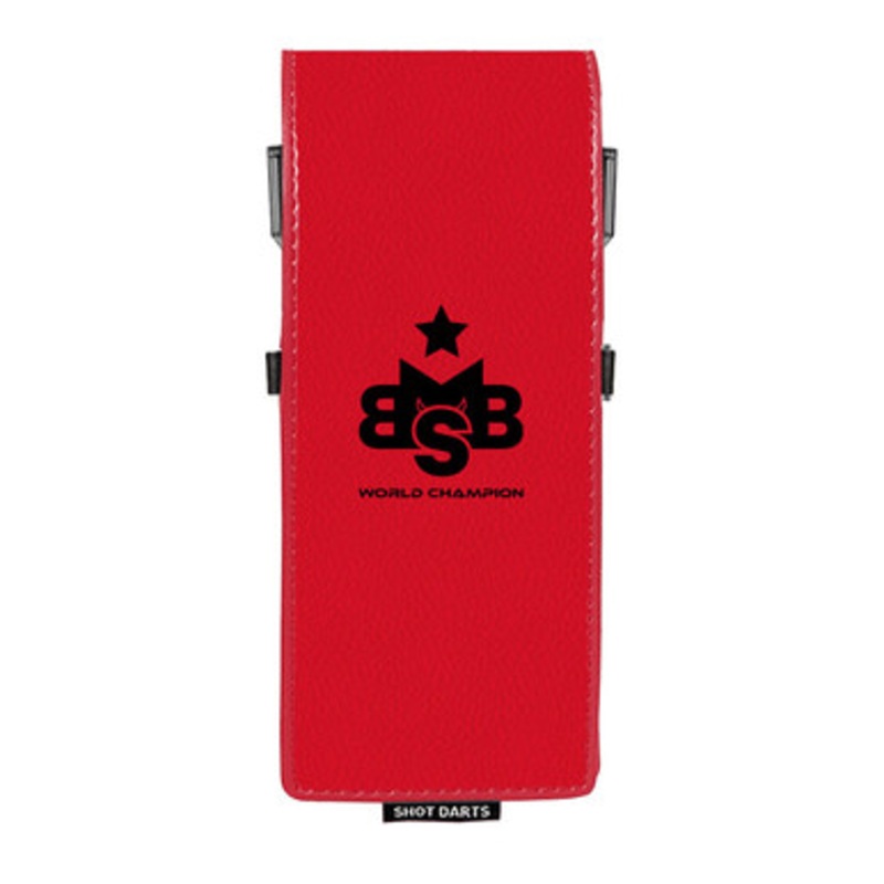 Shot Darts Michael Smith World Champion Red Drop In Dart Case