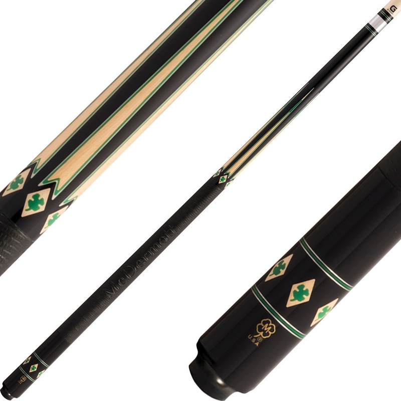 McDermott Cues Black with Clover Diamonds G610