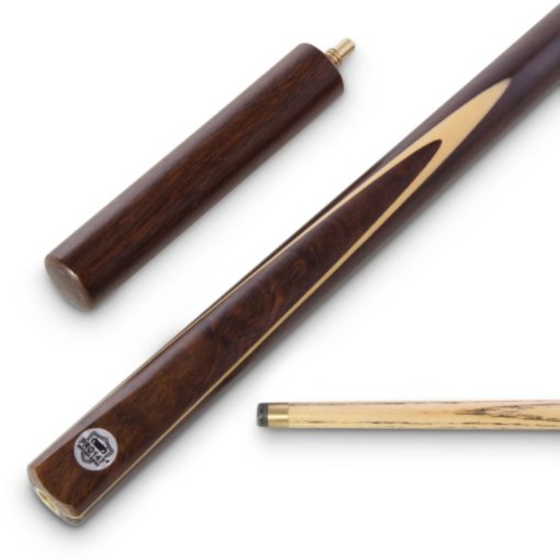 PRO147 CLASSIC SANDALWOOD 3/4 SNOOKER CUE 10MM TIP WITH 6 INCH WOODEN MINI BUTT INCLUDED FREE
