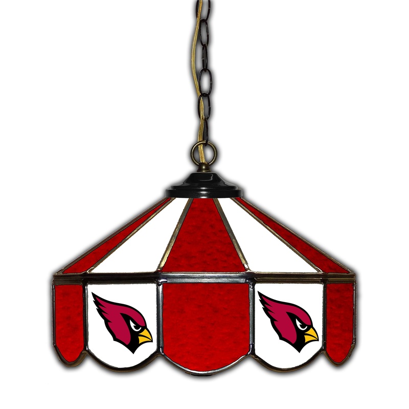 Arizona Cardinals  14 Glass Pub Lamp