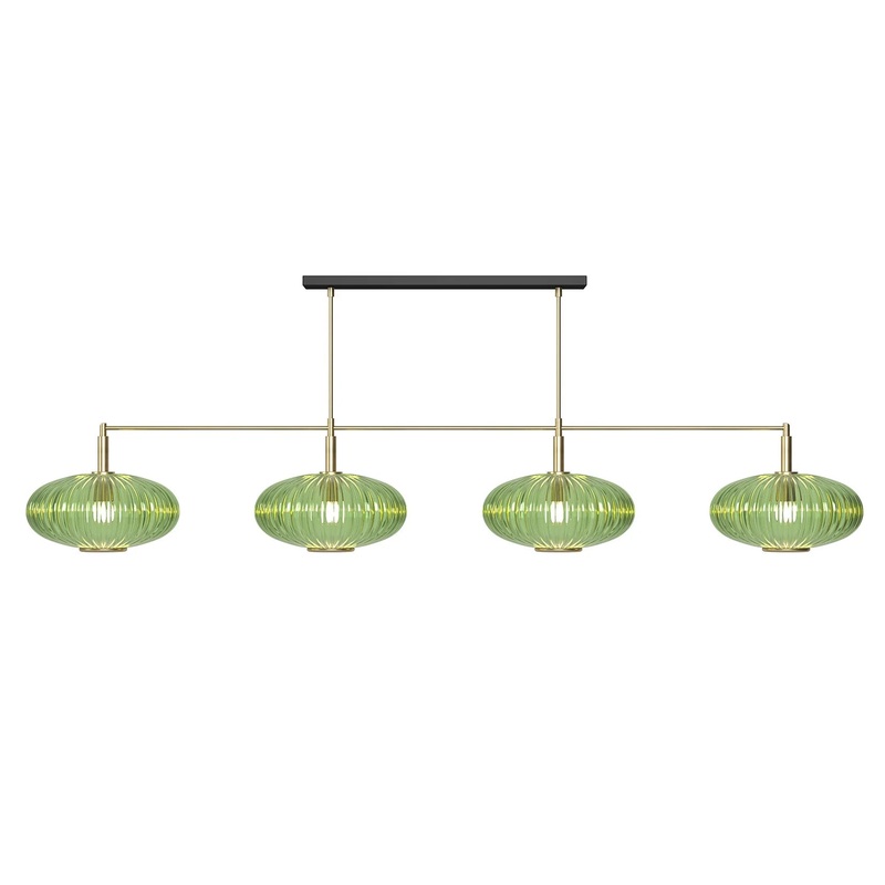 Prohibition 66 Green Shades with Brass Bar