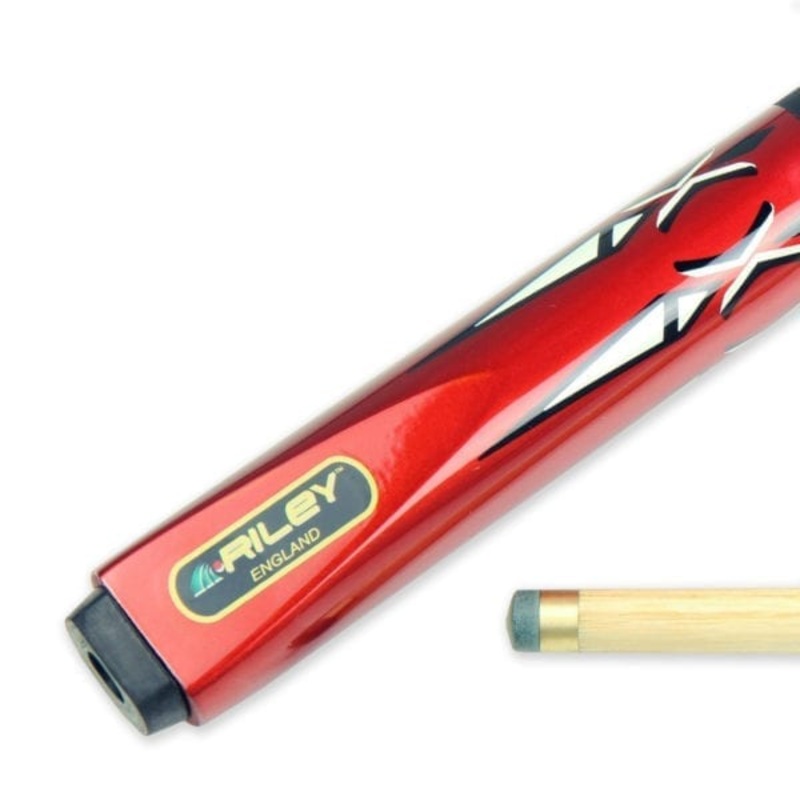 RILEY Metallic RED ROCKET 48 2 piece centre jointed cue and hard case set