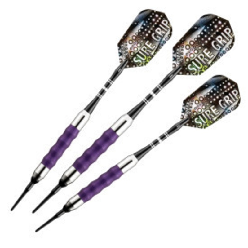 Great Lakes Dart Viper Sure Grip Purple Soft Tip Darts 16g