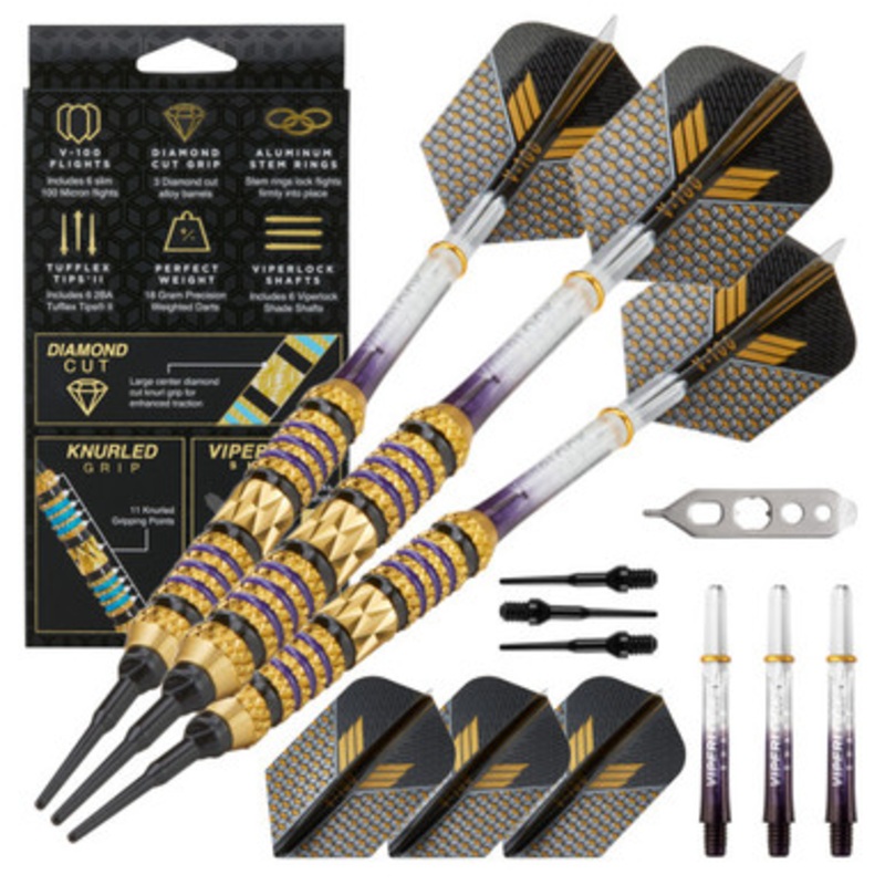 Great Lakes Dart Viper Wizard Purple Soft Tip Darts 18g