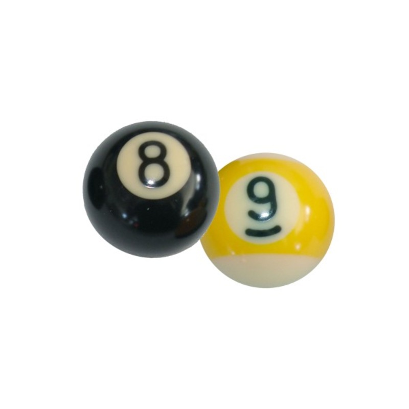 2 x Fridge magnets BLACK 8 BALL