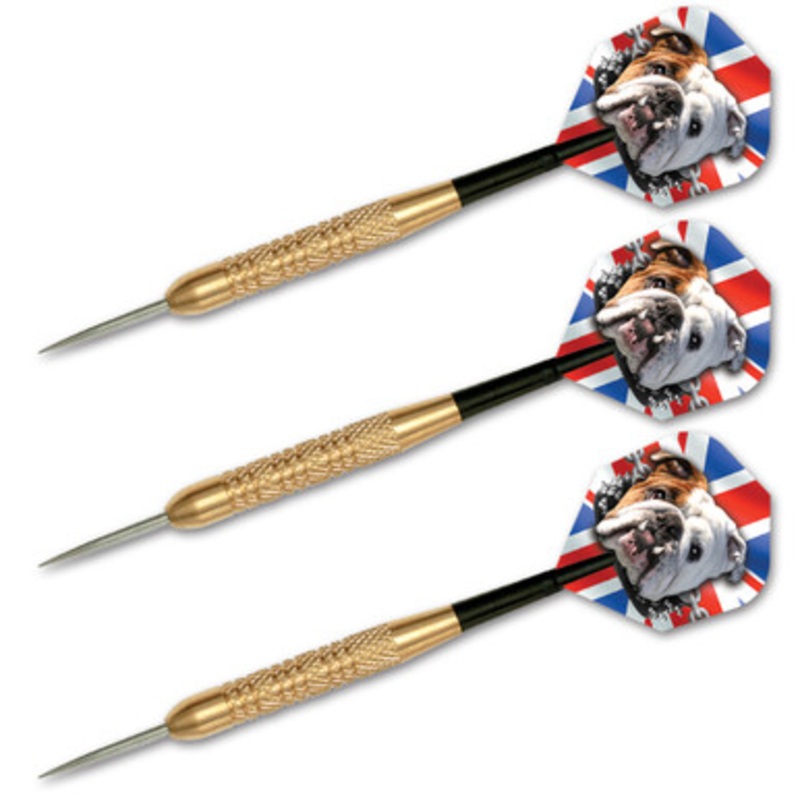 Dart World Bulldog Brass Steel Tip Darts 20g