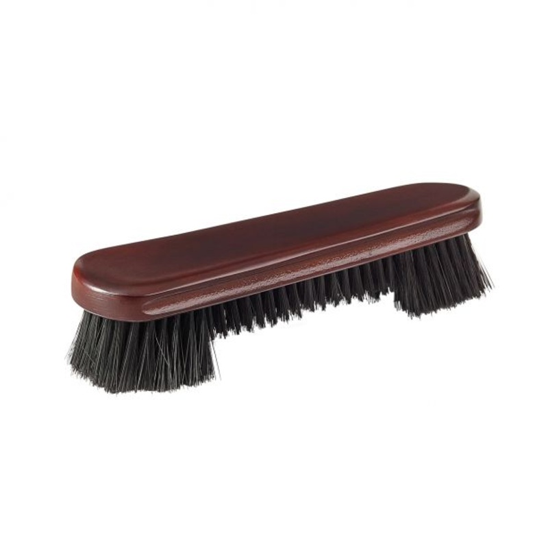 Walnut finish table brush with nylon bristles 9
