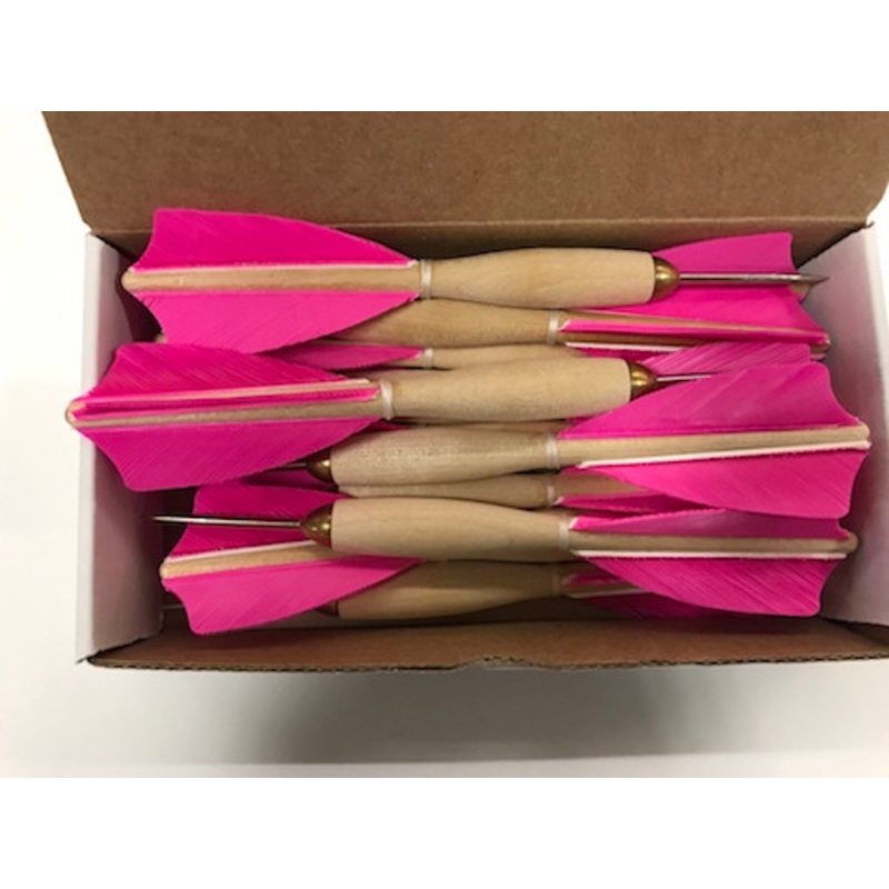 APD No.1 Official Tournament Darts Pink Feather (Dozen)