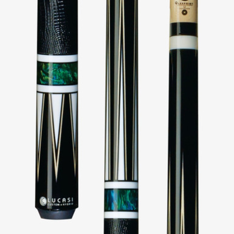 Lucasi Custom Pearled Blue & Green Hybrid LHC80 Cue