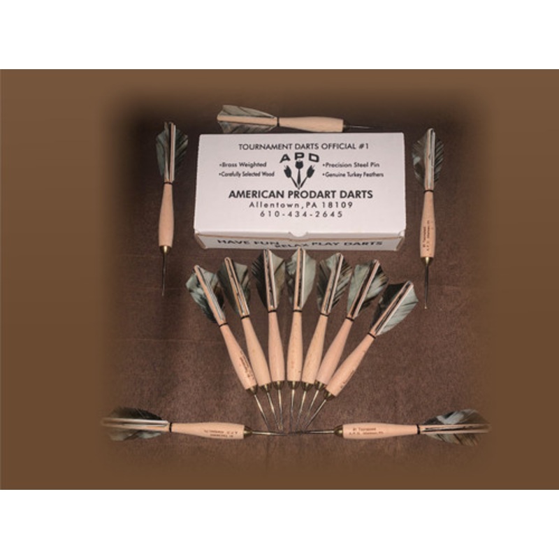 APD No.1 Official Tournament Darts White Camo Feather (Dozen)