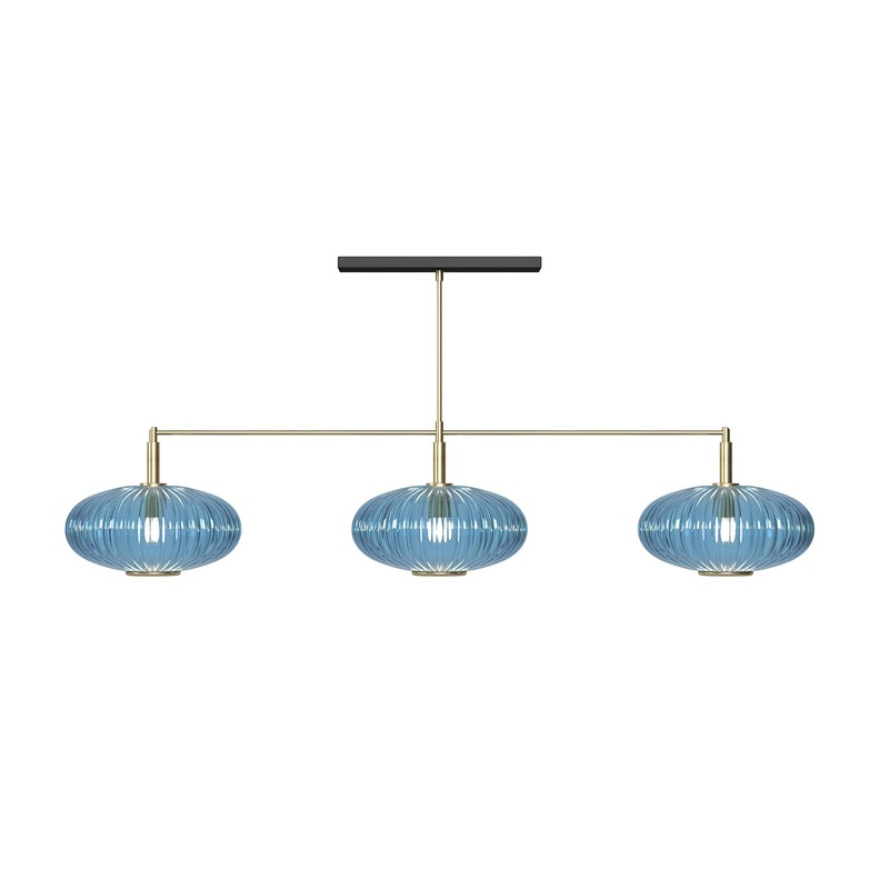 Prohibition 54 Blue Shades with Brass Bar