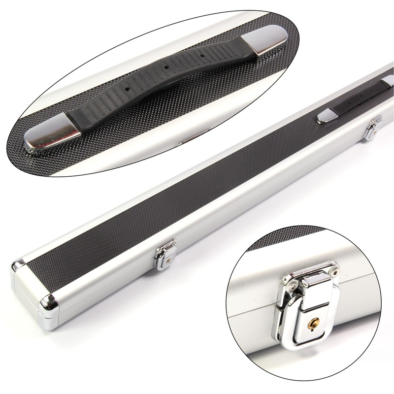 ACOUSTIC FOAM lined aluminium 3/4 cue case, holds cue tight with no rattling