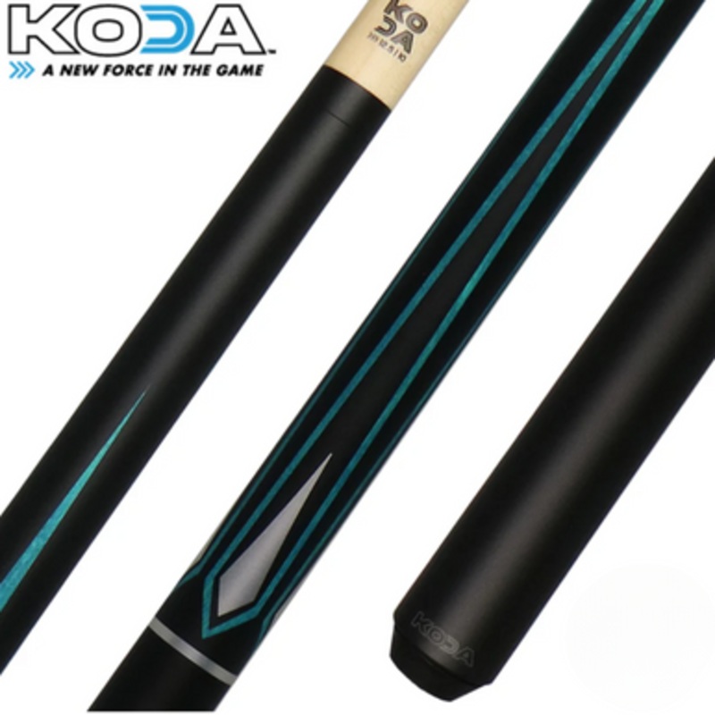 Koda KD47BL Onyx & Blue Chrome Wrapless Pool Cue