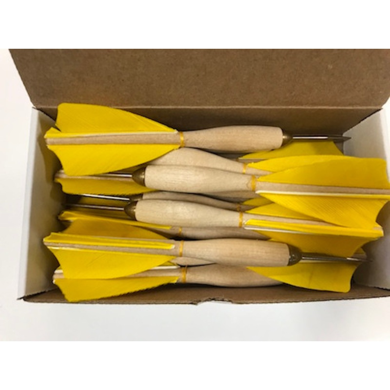 APD No.1 Official Tournament Darts Yellow Feather (Dozen)
