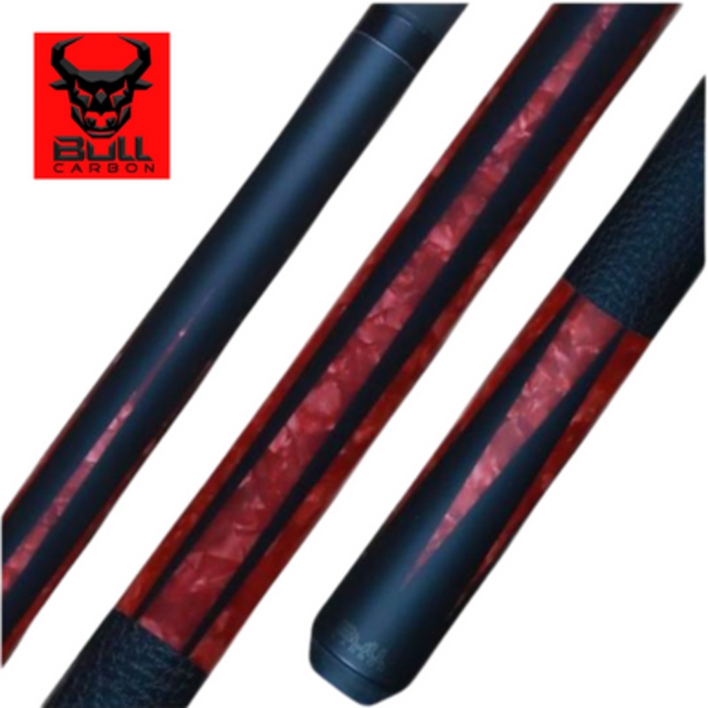 Bull Carbon BCL12 Matador Red Leather Lore Wrap Cue