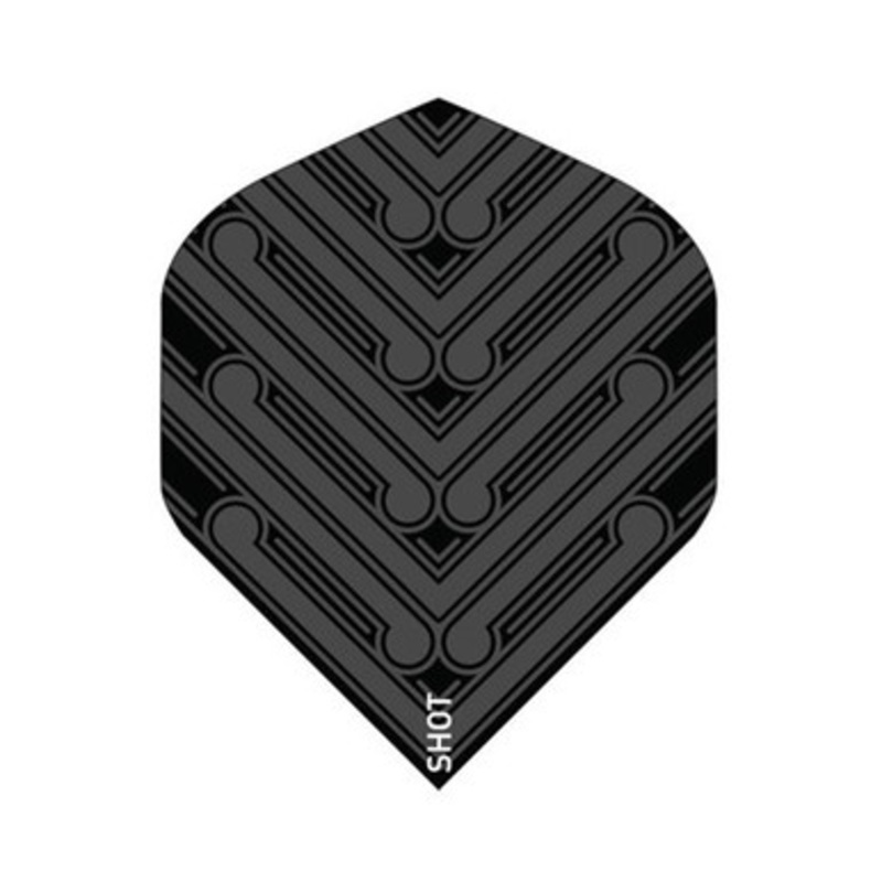 Shot Darts Manu Black Flights – Standard