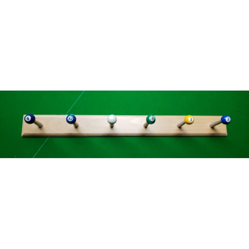 Pool ball coat hanger rack with 6 balls, high quality