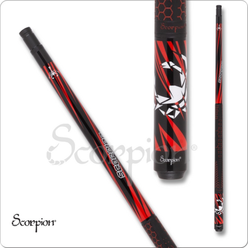 Scorpion SW32 Geo Red – Tech Wrap Pool Cue