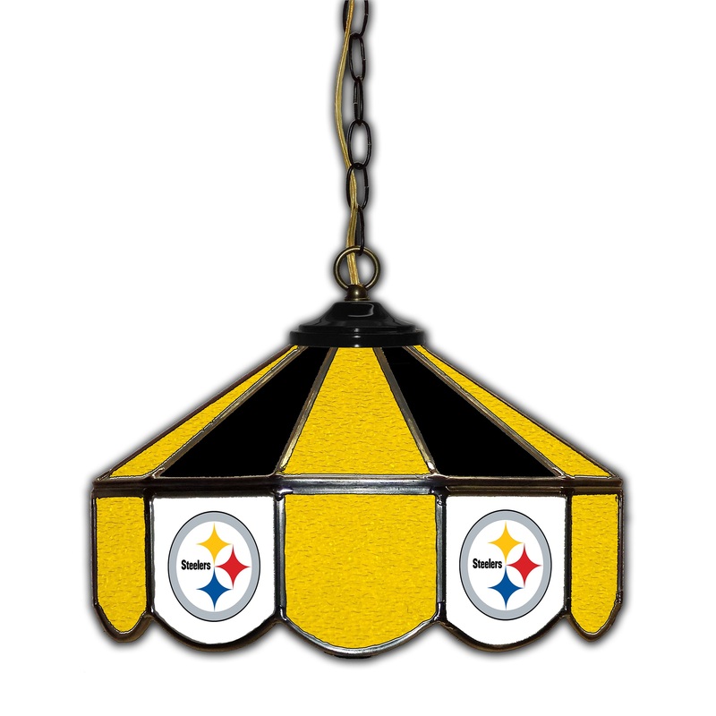 Pittsburgh Steelers  14 Glass Pub Lamp