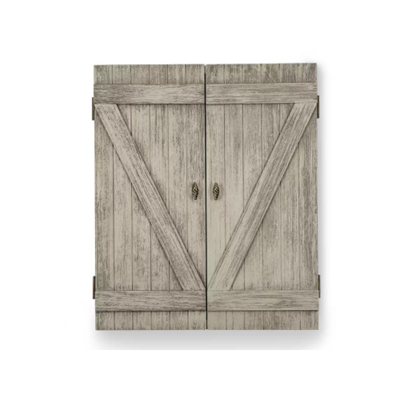 Presidential Rustic Dartboard Cabinet Barndoor Grey