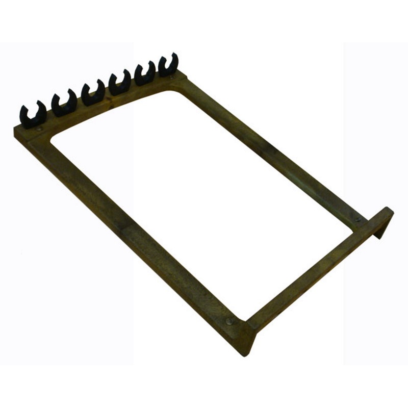 Wall mounted PRO cue rack WOOD BROWN