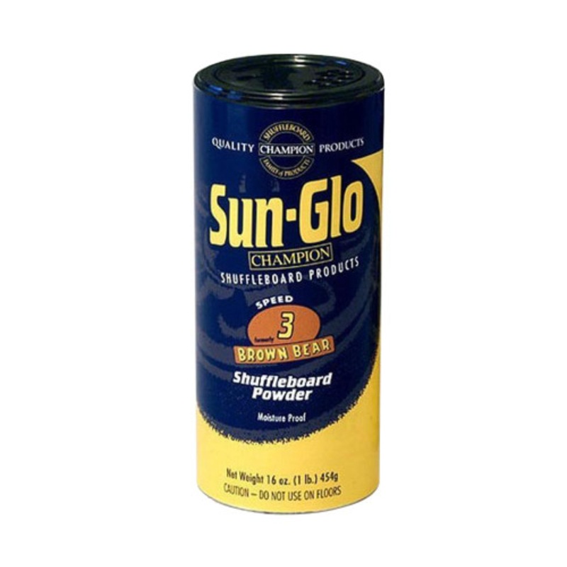 Sun-Glo Speed 3 (Brown Bear) Shuffleboard Powder Wax 16 oz. Can