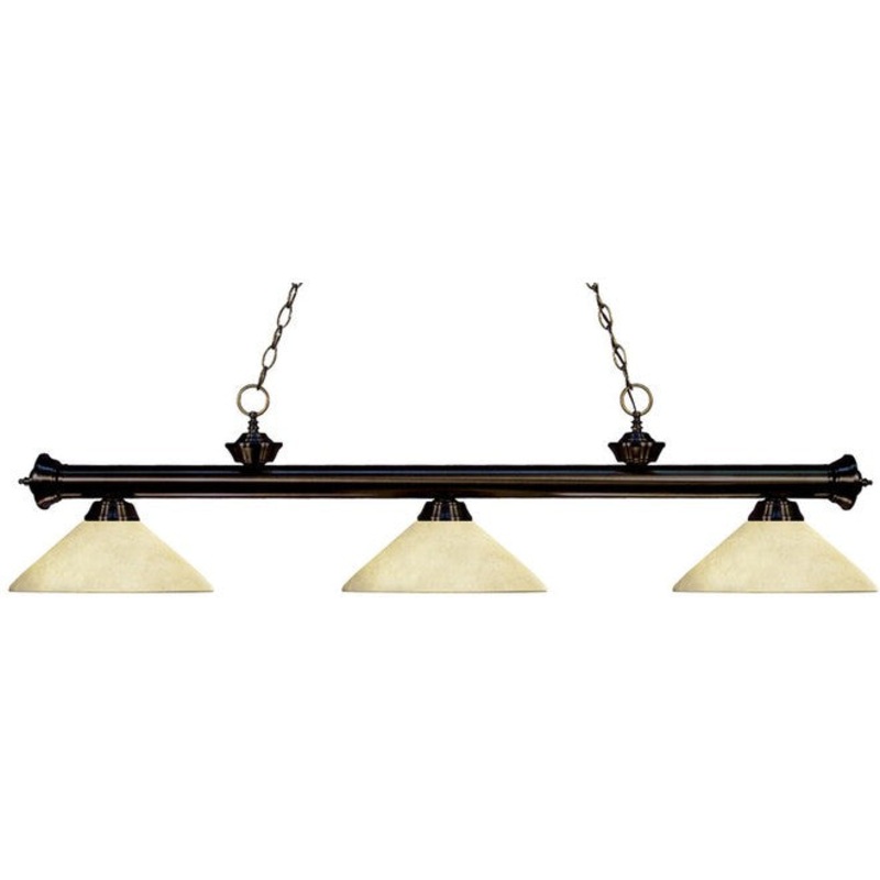 Z-Lite Riviera Angle Golden Mottle Pool Table light