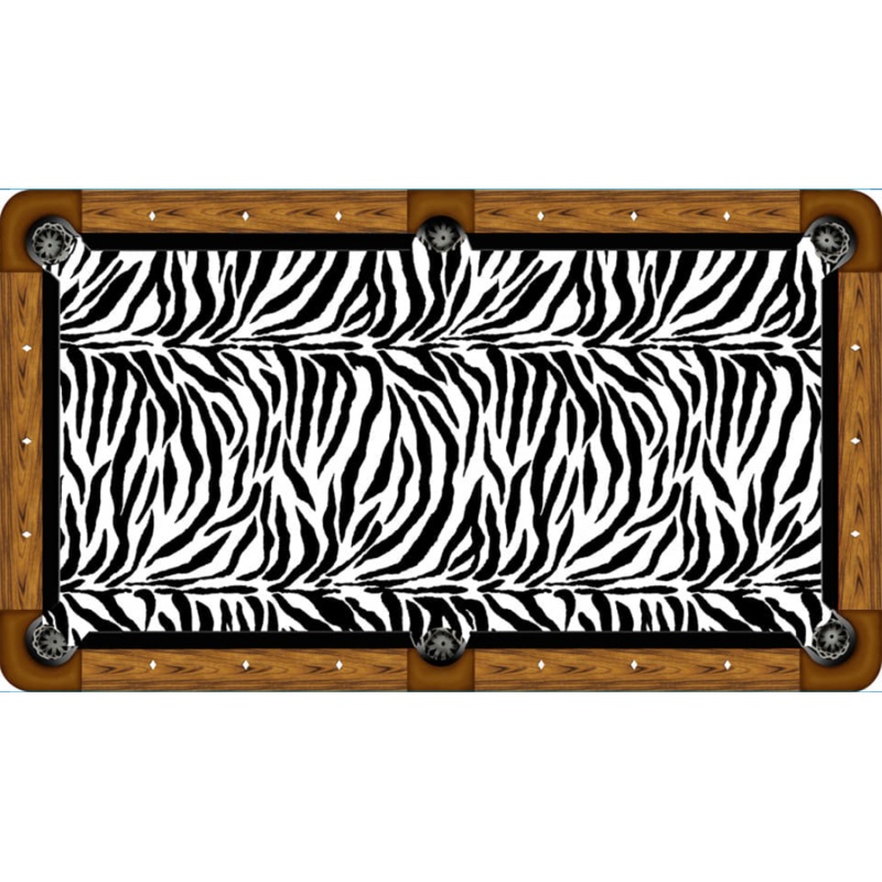 Zebra Stripes Custom Pool Table Felt