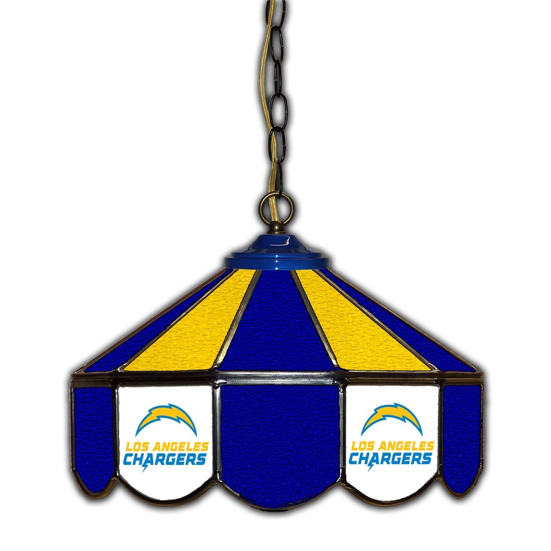 LA Chargers  14 Glass Pub Lamp