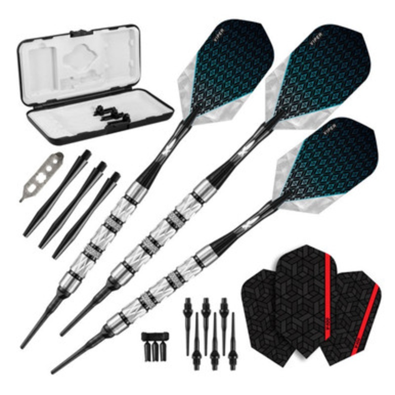 Great Lakes Dart Viper Diamond Black Ring Soft Tip Darts 18g