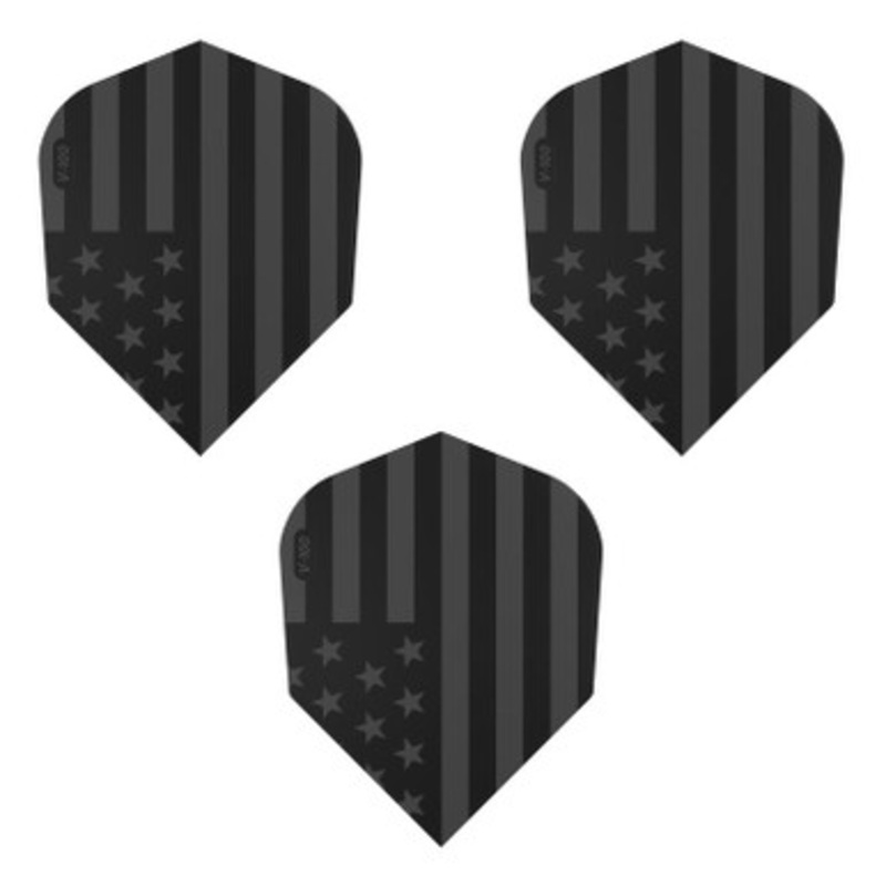 V-75 American Flag Black Standard Dart Flights