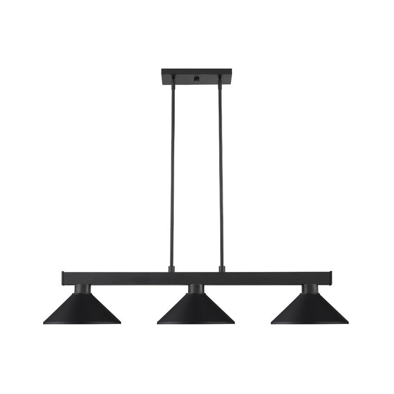 Z-Lite Cobalt Matte Black with Matte Black Shades